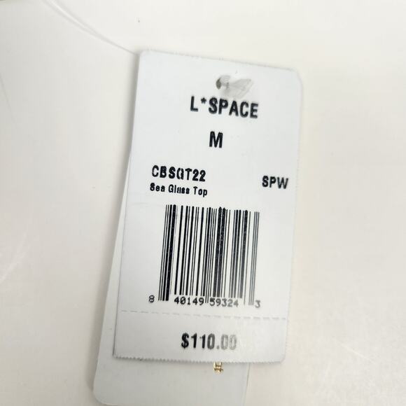 L*Space Sea Glass Bikini Top Blue Purple White Size Medium NWT - Picture 5 of 5